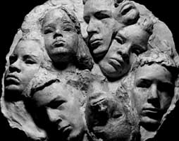 "Artists of the Future" - relief sculpture by Laury Dizengremel