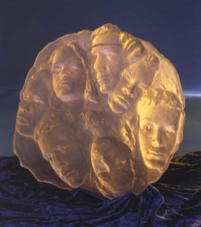 Artists of the Future - glass sculpture relief