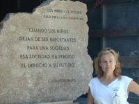 The Honduran Travertine marble block with inscription by L. Ron Hubbard 