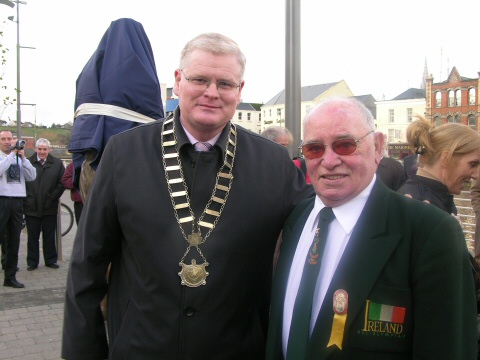 The mayor of Drogheda and Olympic boxing champion Tony Byrne at the opening ceremony