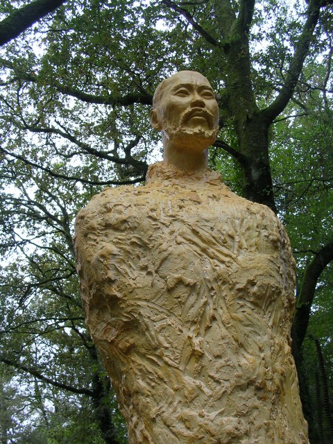 Close up on a monumental statue